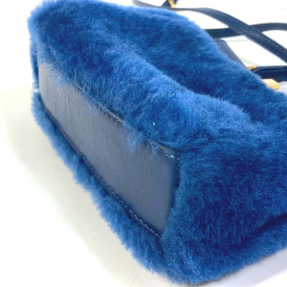 FENDI Blue Leather Peekaboo Shoulder Bag - Picture 9 of 12